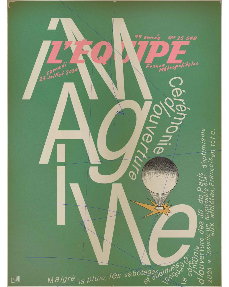 Affiche - L'Equipe - JO - VERT - (digigraphie 50 x 70) Affiche - L'Equipe - JO - VERT - (digigraphie 50 x 70)