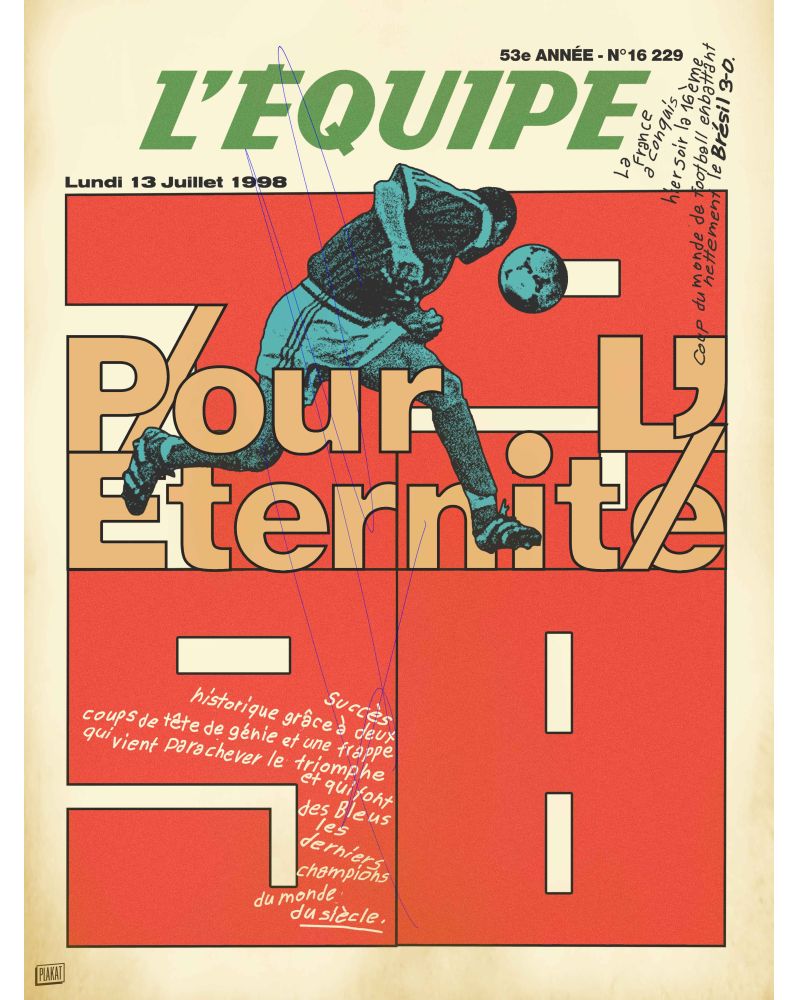 Affiche - L'Equipe - FR 98 - 2 - (digigraphie 50 x 70)