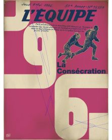 Affiche - L'Equipe - PSG 96 - 2 - (digigraphie 30 x 40)