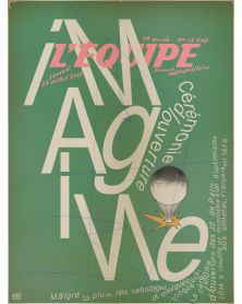 Affiche - L'Equipe - JO - VERT - (digigraphie 30 x 40)
