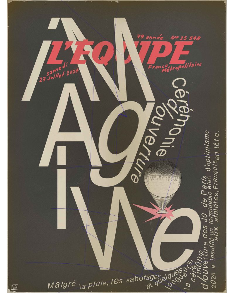 Affiche - L'Equipe - JO - NOIR - (digigraphie 30 x 40) Affiche - L'Equipe - JO - NOIR - (digigraphie 30 x 40)