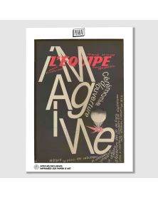 Affiche - L'Equipe - JO - NOIR - (digigraphie 30 x 40)