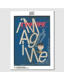 Affiche - L'Equipe - JO - BLEU - (digigraphie 30 x 40)