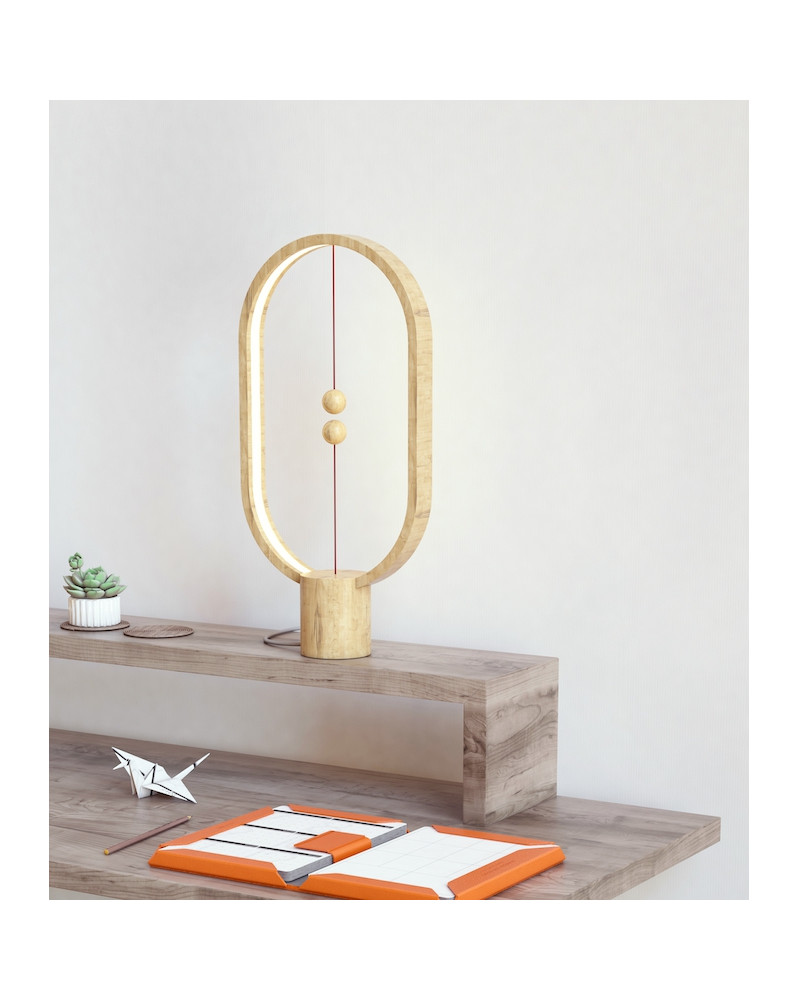 Lampe Heng Balance Ellipse en bois Lampe Heng Balance Ellipse en bois