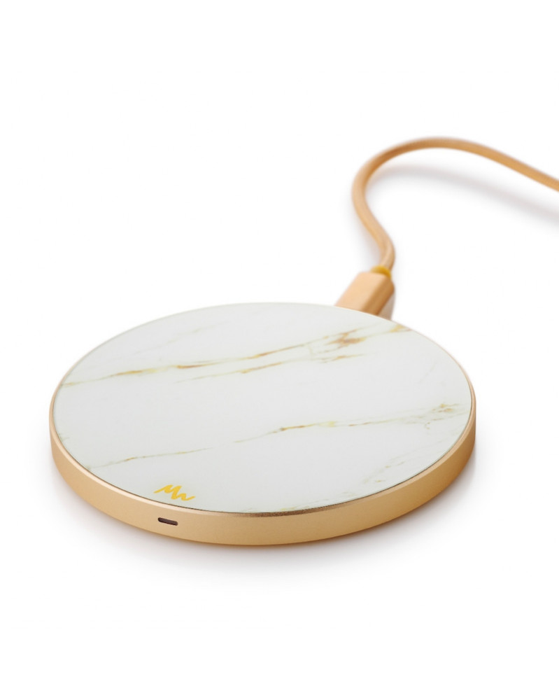 Chargeur sans fil Carrara Gold & Or de Marie Wolt Chargeur sans fil Carrara Gold & Or de Marie Wolt