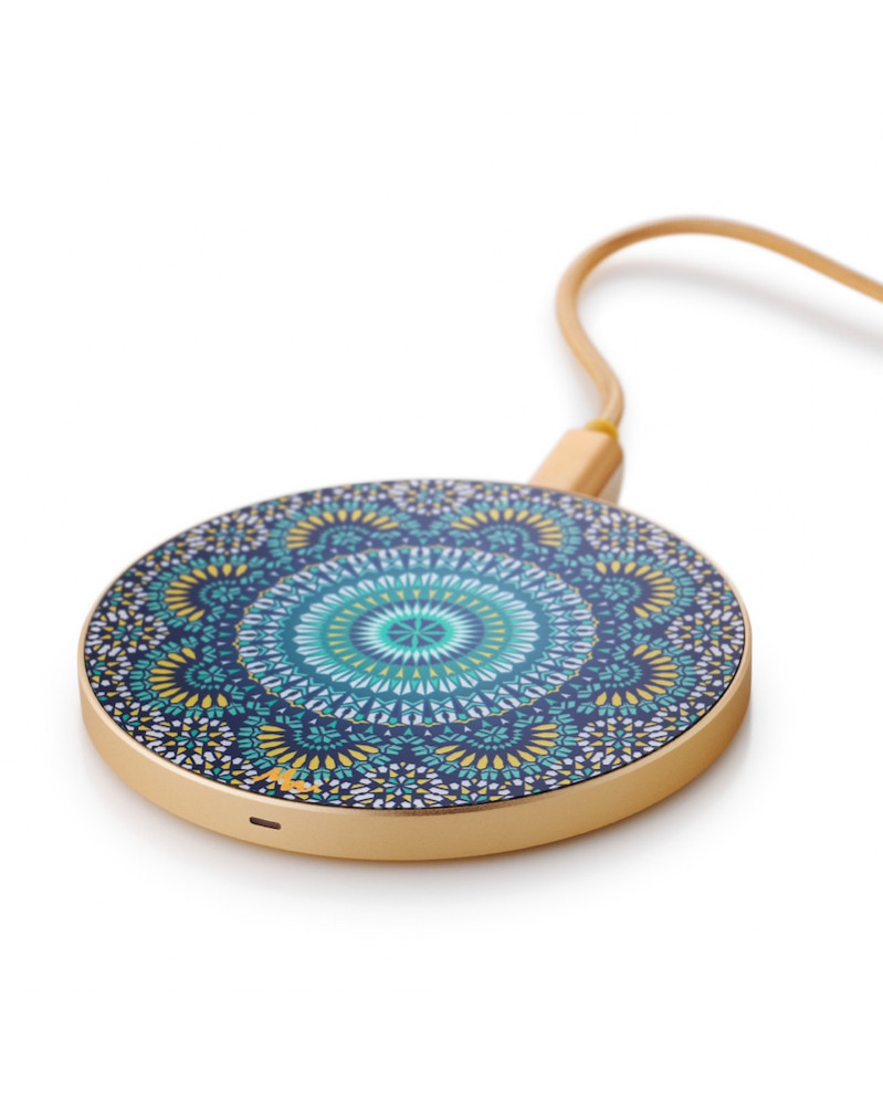 Chargeur sans fil Moroccan Mosaic & Or de Marie Wolt Chargeur sans fil Moroccan Mosaic & Or de Marie Wolt