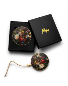 Chargeur sans fil Vintage Flowers & Or de Marie Wolt