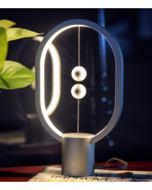 Lampe Heng Balance Ellipse Mini Aluminium Gris clair 