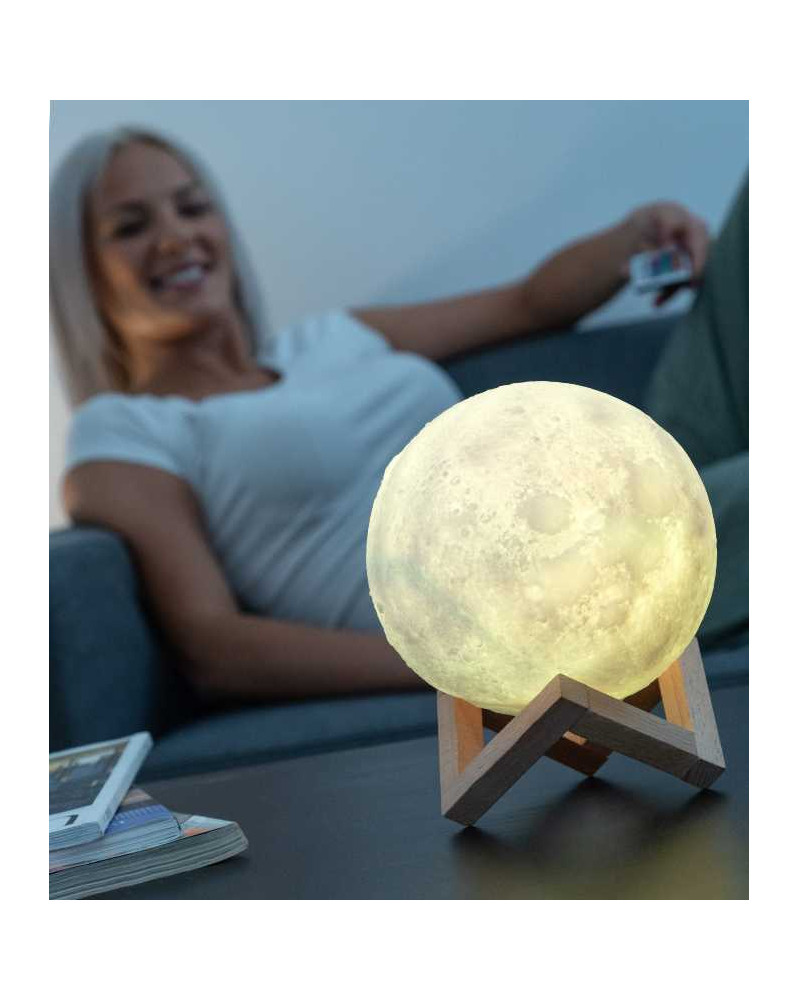 Moondy Moon Lampe à LED by InnovaGoods Moondy Moon Lampe à LED by InnovaGoods