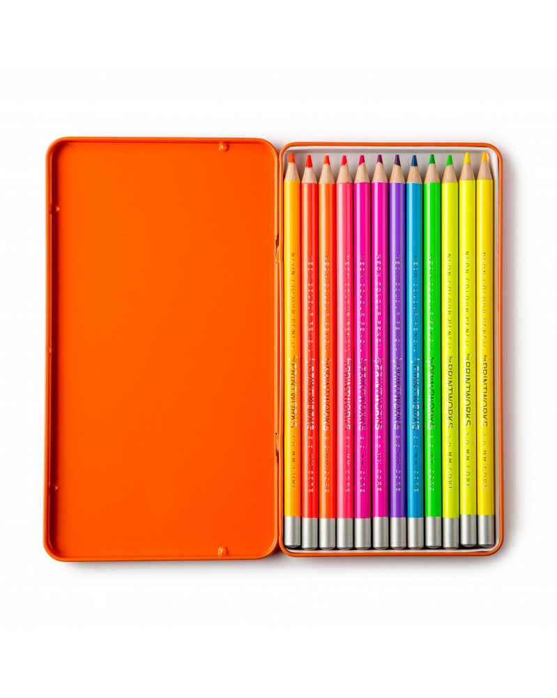 Boîte de 12 Crayons de Couleur - Néon Boîte de 12 Crayons de Couleur - Néon