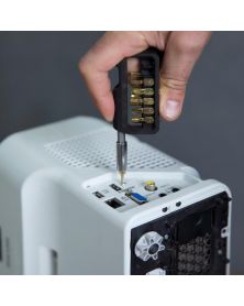 Screwdriver + 12 hex bits M250 Black by Tactica Gear