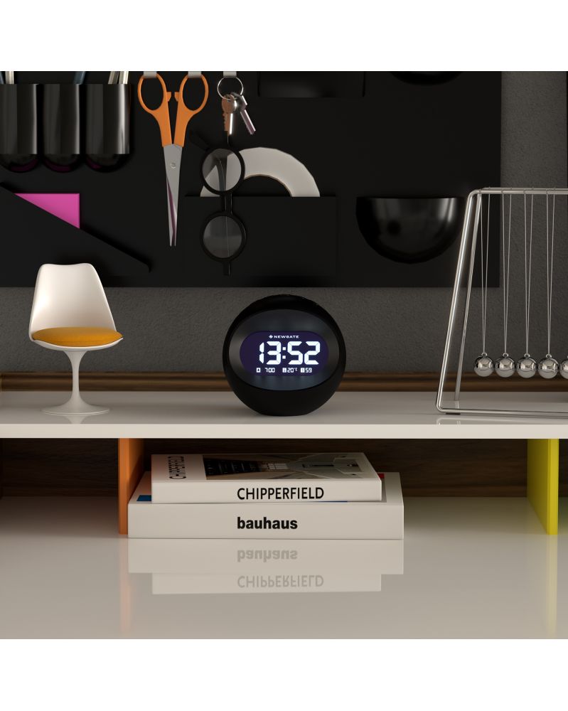 Centre Of The Earth Alarm Clock - Black Centre Of The Earth Alarm Clock - Black