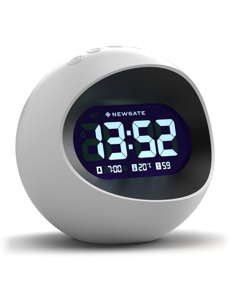 Centre Of The Earth Alarm Clock - White