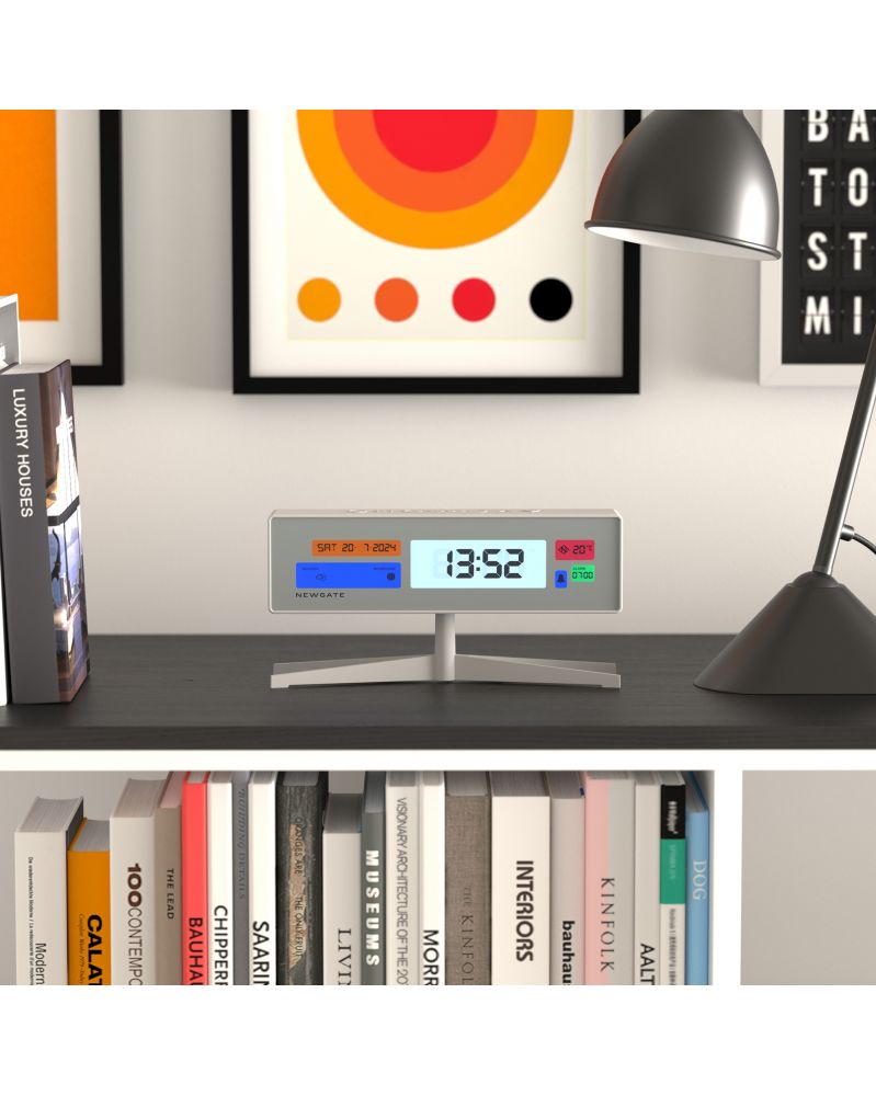 Supergenius Lcd Alarm Clock - White Supergenius Lcd Alarm Clock - White