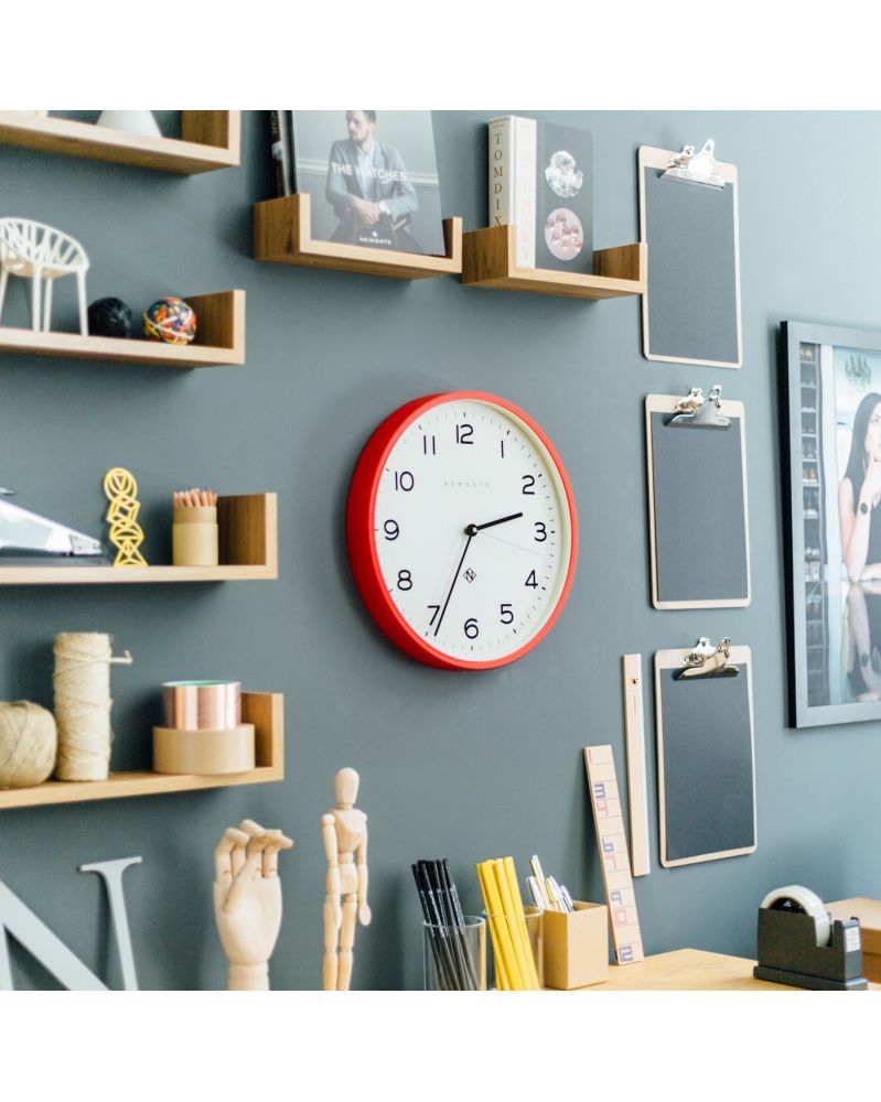 Number 3 Echo Wall Clock - Red Number 3 Echo Wall Clock - Red