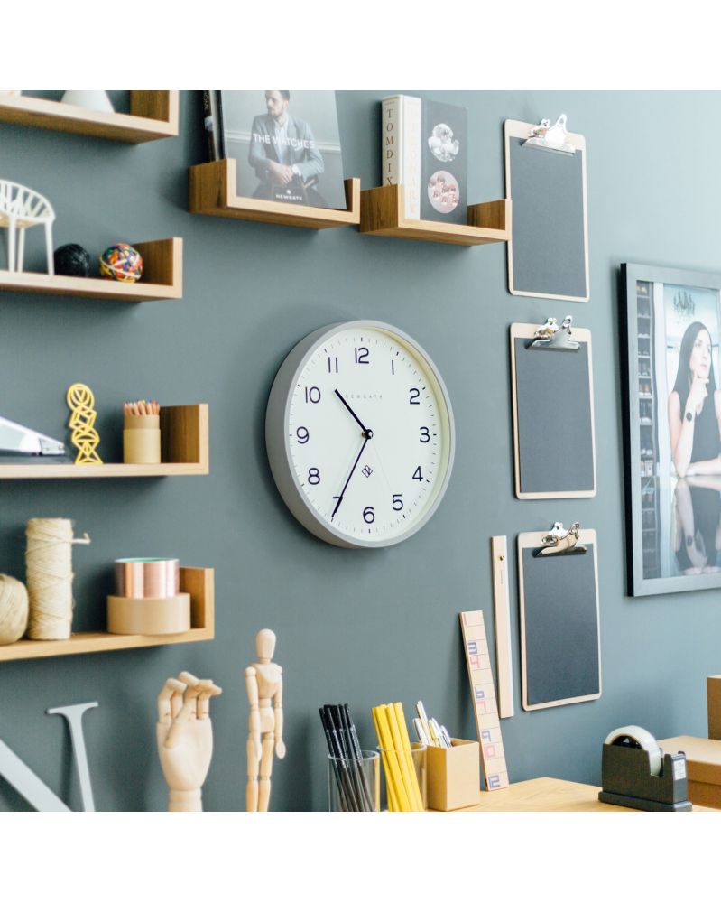 Number 3 Echo Wall Clock - Grey