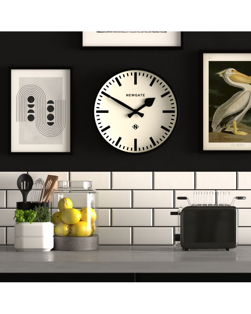 Number 3 Railway Wall Clock - Black