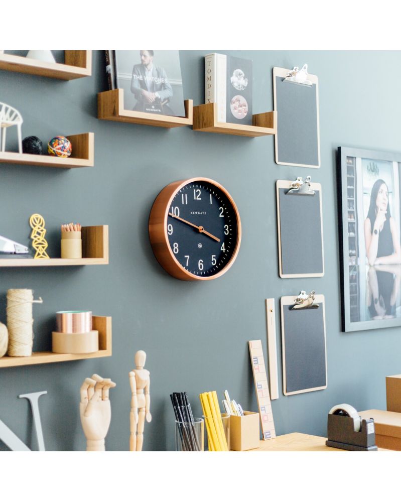 Master Edwards Wall Clock - Copper & Black Master Edwards Wall Clock - Copper & Black
