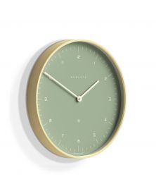 Mr Clarke Dot Wall Clock - Wood & Green