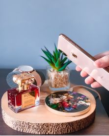 Vintage Flowers & Gold Wireless Charger by Marie Wolt