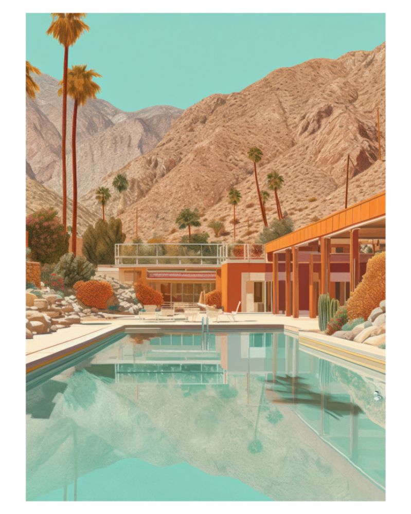 Poster - Villa California 04 (30x40 cm) - Hartman AI Poster - Villa California 04 (30x40 cm) - Hartman AI