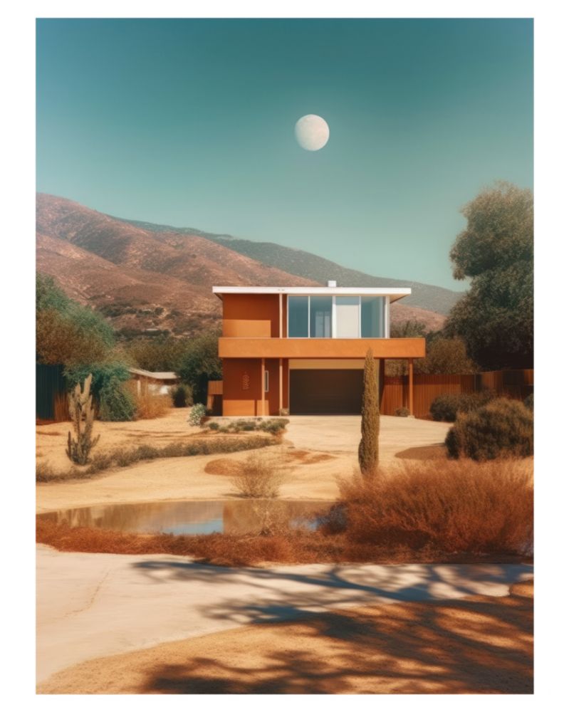 Poster - Villa California 09 (30x40 cm) - Hartman AI Poster - Villa California 09 (30x40 cm) - Hartman AI