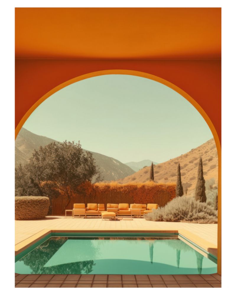 Poster - Villa California 10 (30x40 cm) - Hartman AI Poster - Villa California 10 (30x40 cm) - Hartman AI