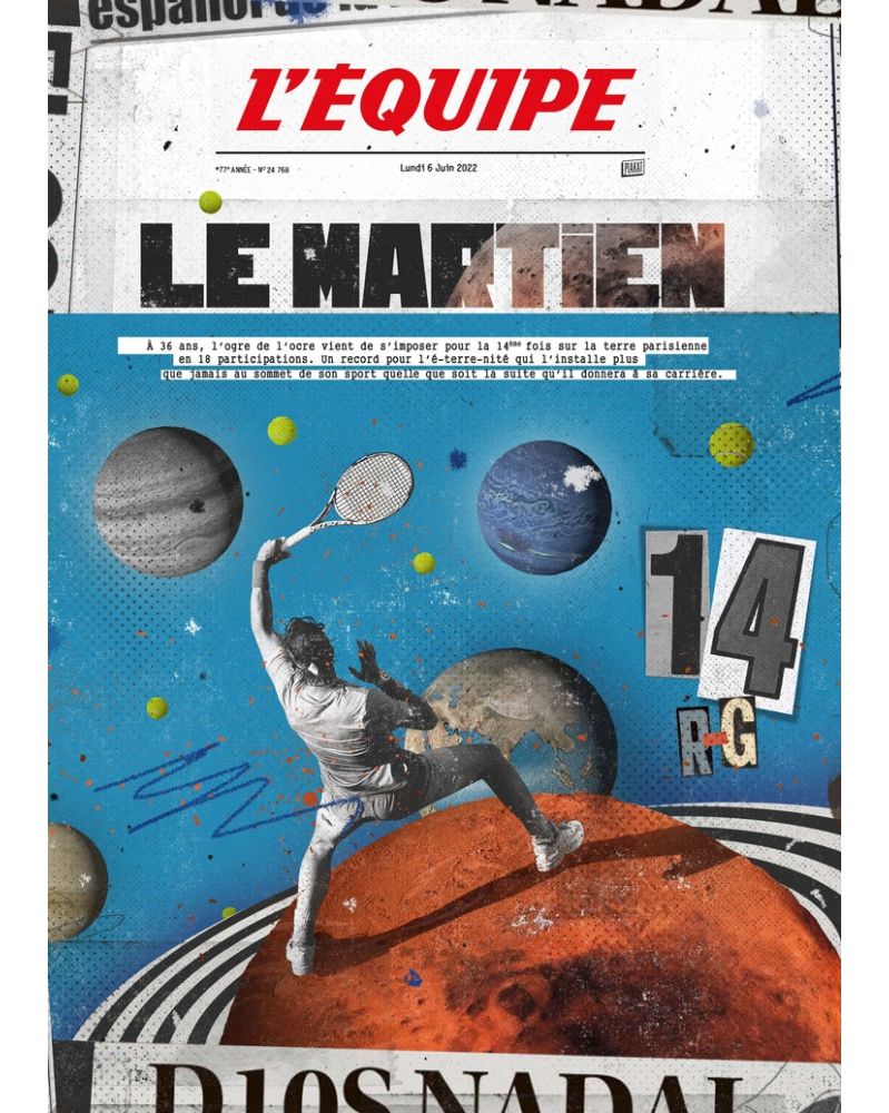 Affiche - L'Equipe - Nadal (digigraphie)