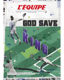 Affiche - L'Equipe - Federer (digigraphie)