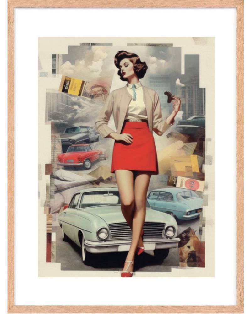 Affiche - 60's Collages 06 (30x40 cm) - Hartman AI Affiche - 60's Collages 06 (30x40 cm) - Hartman AI