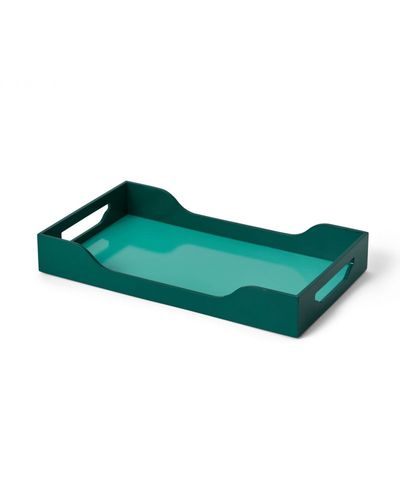 Plateau laqué Printworks - Swell, Turquoise/Green M